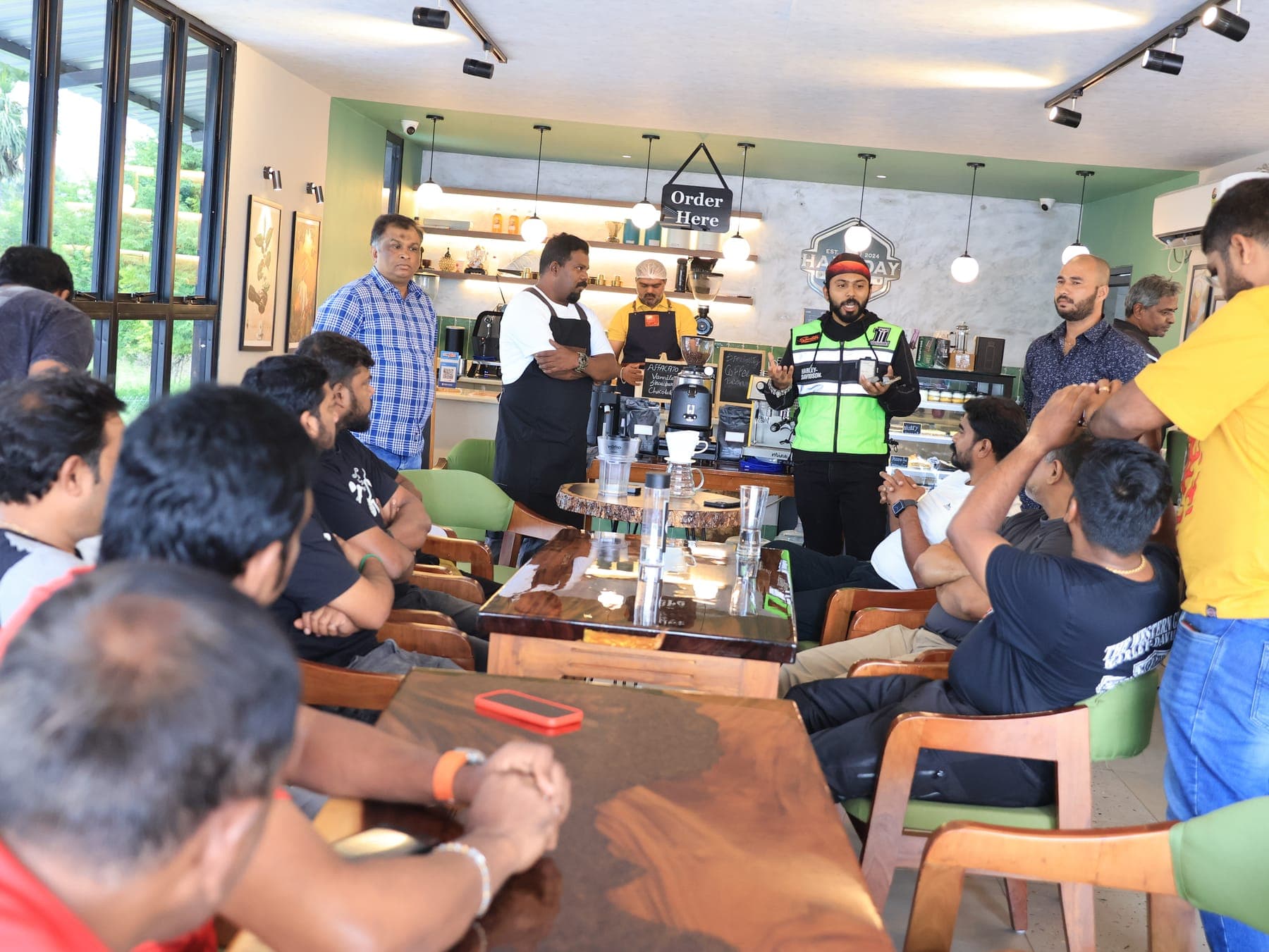 The counter inside HalfDay Coffiee