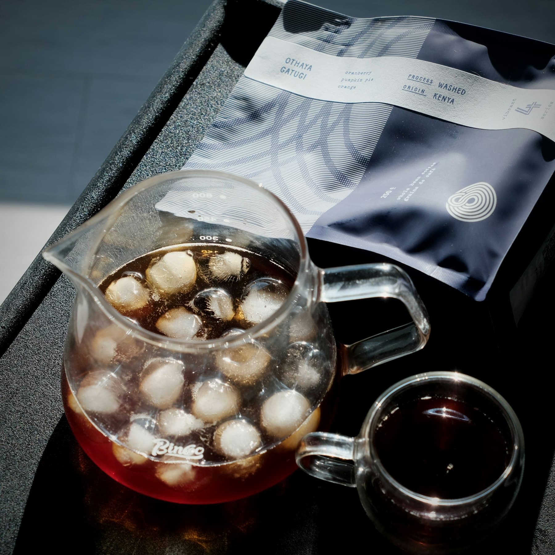 Othaya Gatugi washed coffee, origin Kenya, brewed and packaged for HalfDay Coffiee
